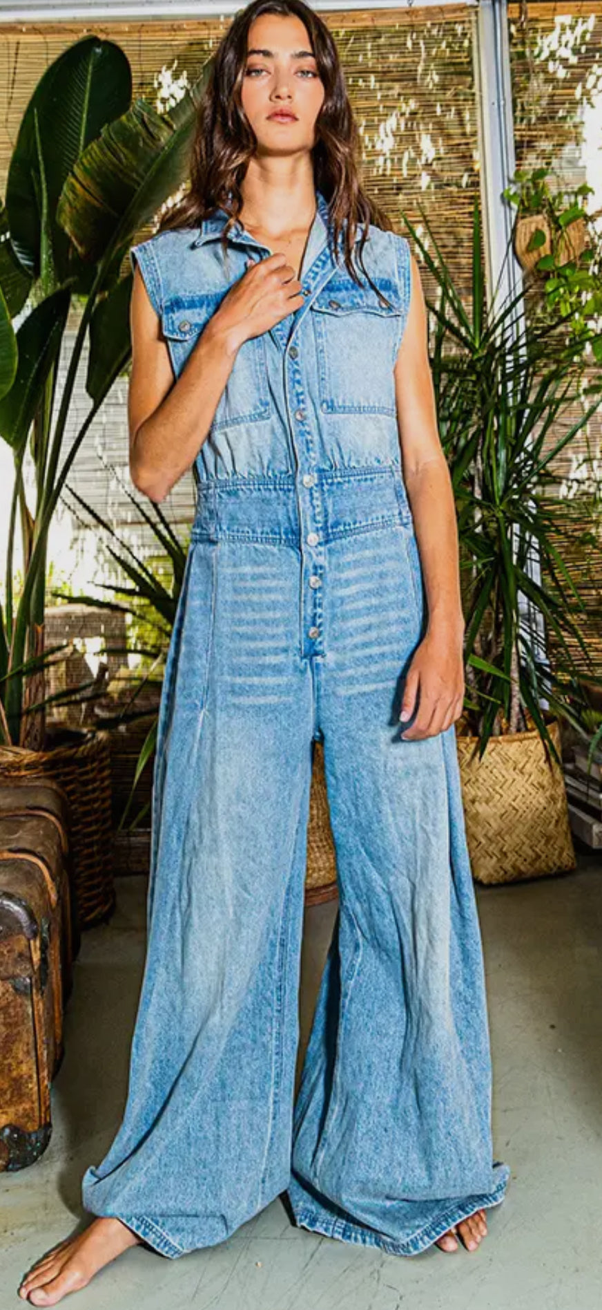 Make it Glam Wide Leg Denim Jumper