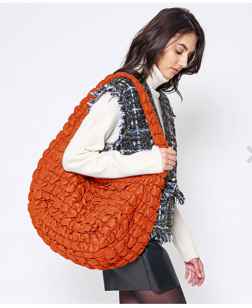 Ms. Maggie Quilted Puffer Shoulder / Crossbody Bag