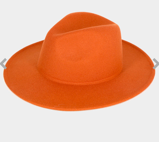 Orange Fedora Hat