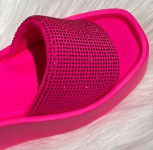 Bling Hot Pink Sandal with stone