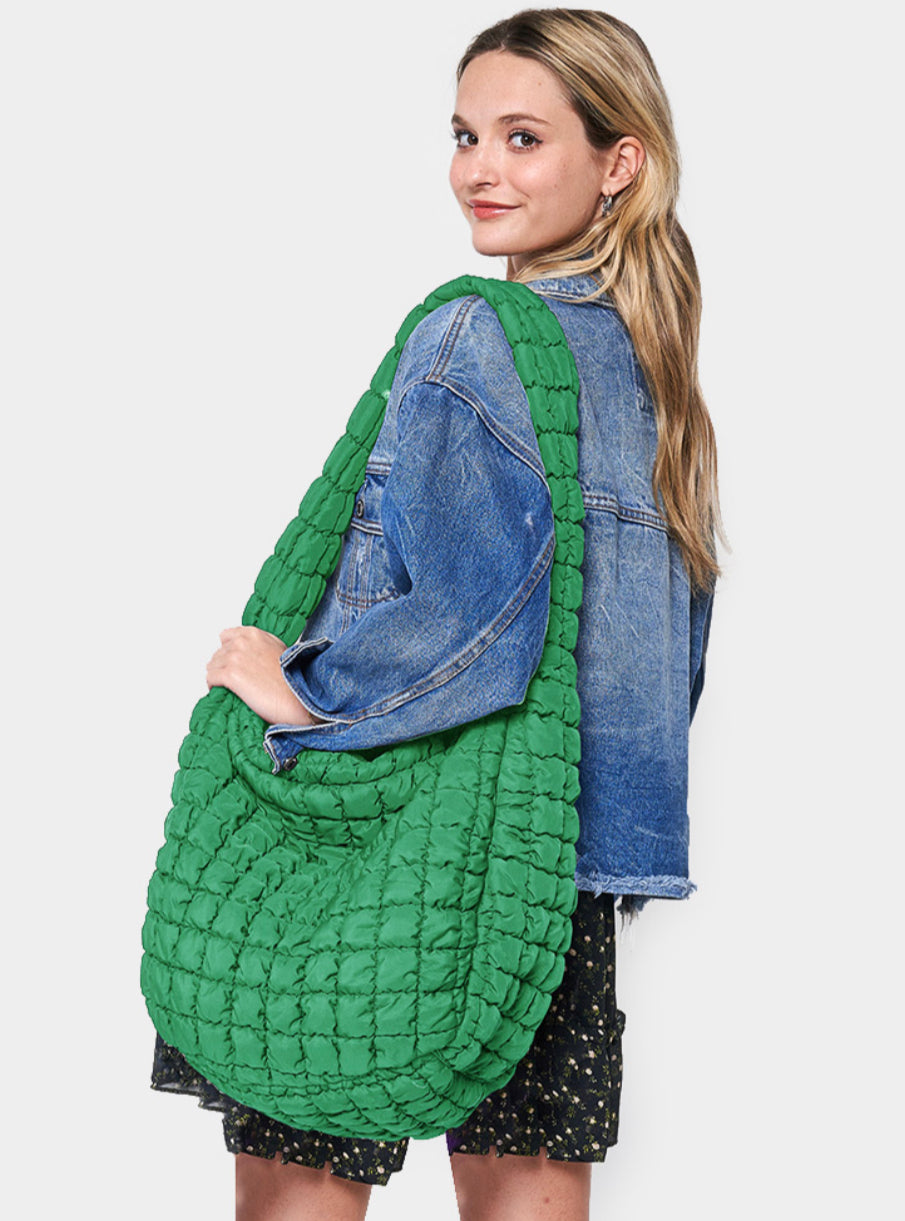 Ms. Maggie Quilted Puffer Shoulder / Crossbody Bag