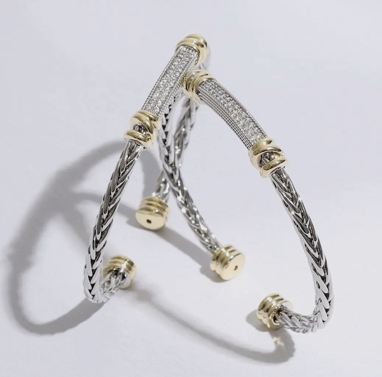 AMANDA BRAIDED CZ BANGLE