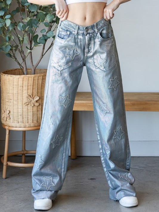 Super Star Foil Washed Jeans