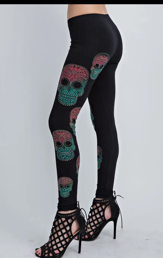 Skull  Bling Leggings