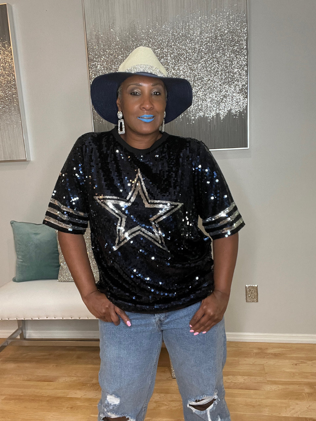 How about that Star Sequins Tunic Top