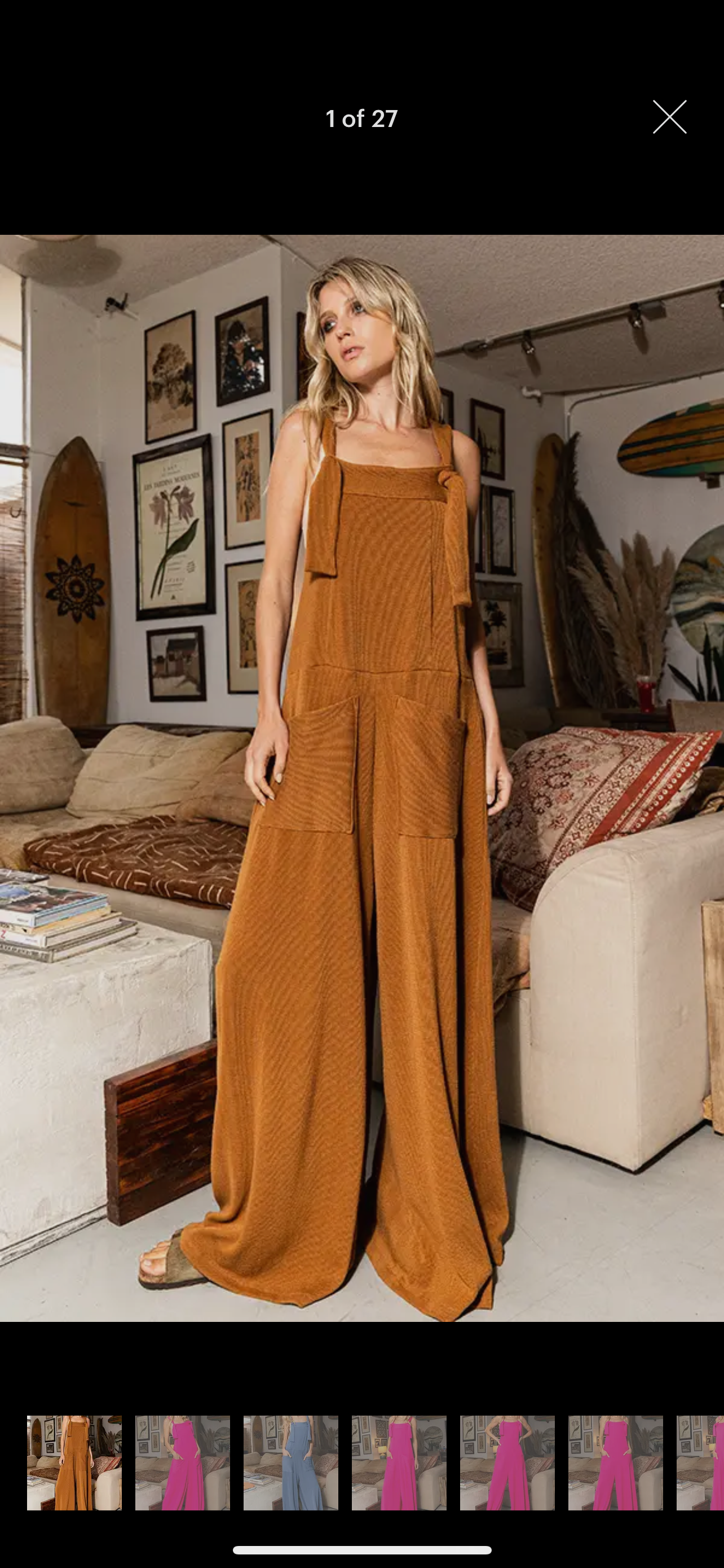 Maddie Ribbed Wide Jumpsuit_Camel