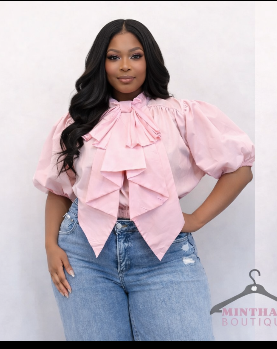 I Choose You Bow Top (Pink or White)