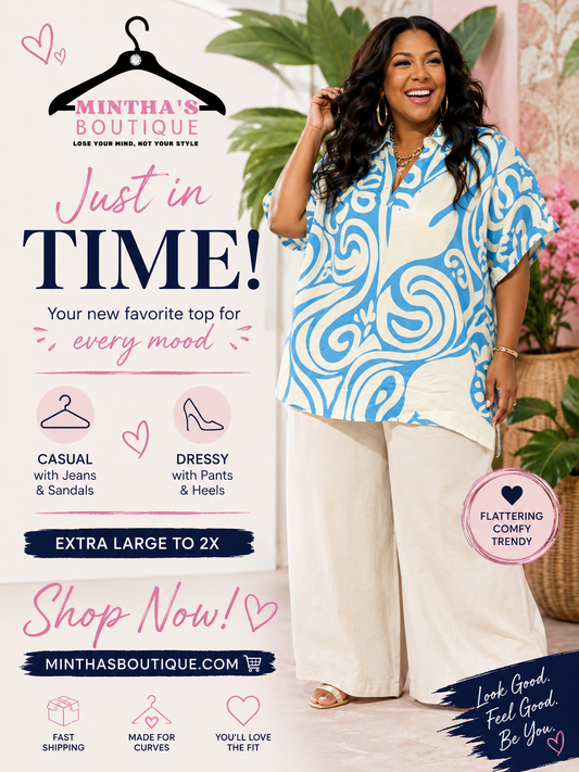 Bold Beautiful Unstoppable Blouse_Baby Blue