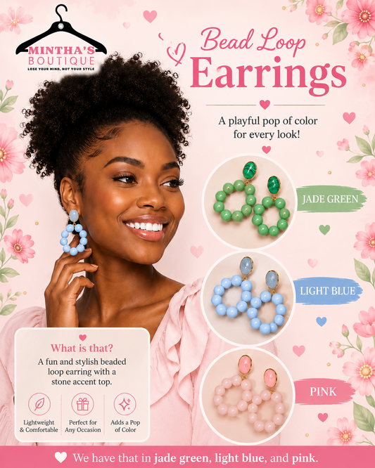 Bold Beaded  Statement Earrings