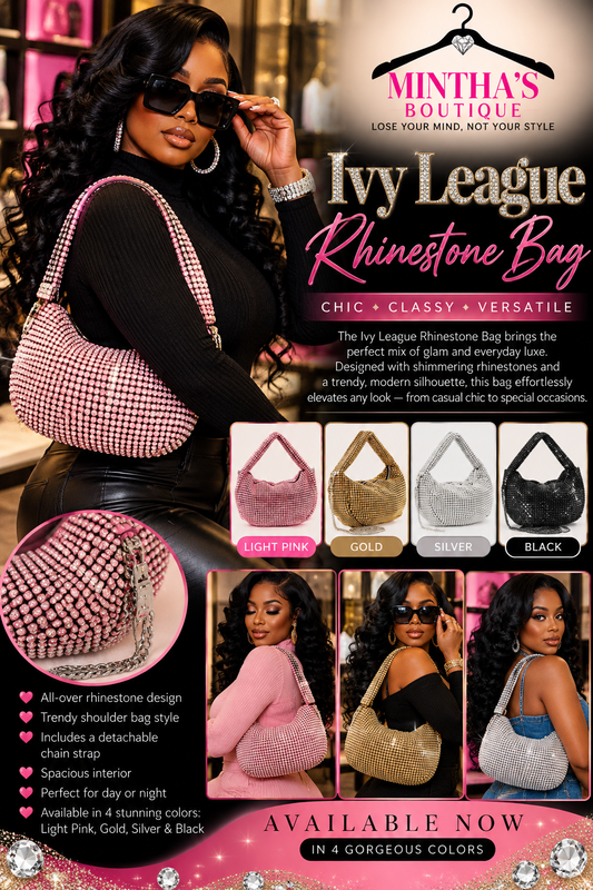 Ivy League Rhinestone Handbag ✨