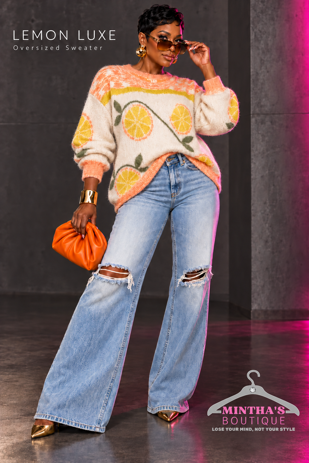 🍋 Lemon Luxe Oversized Sweater