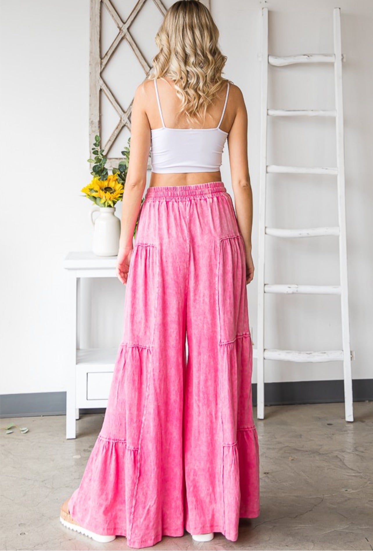 Tiered Wide Leg Pants