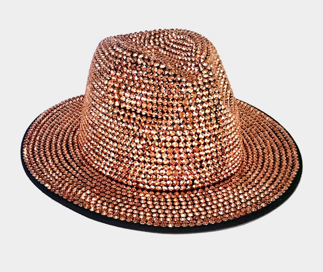 Luxury Bling Fedora w/Red Bottom