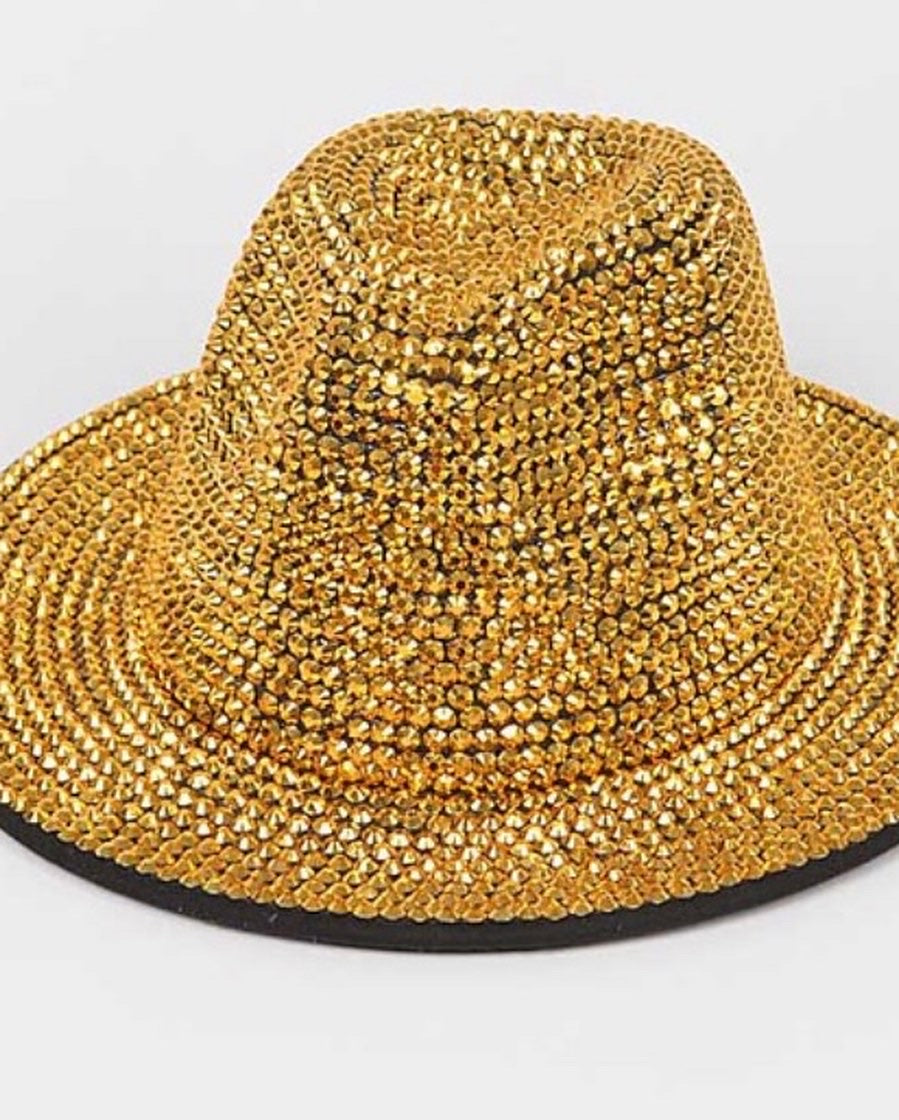 Luxury Bling Fedora w/Red Bottom