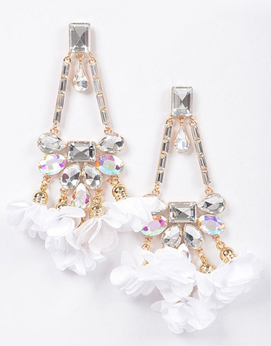 Rhinestone Party Drop Earrings in