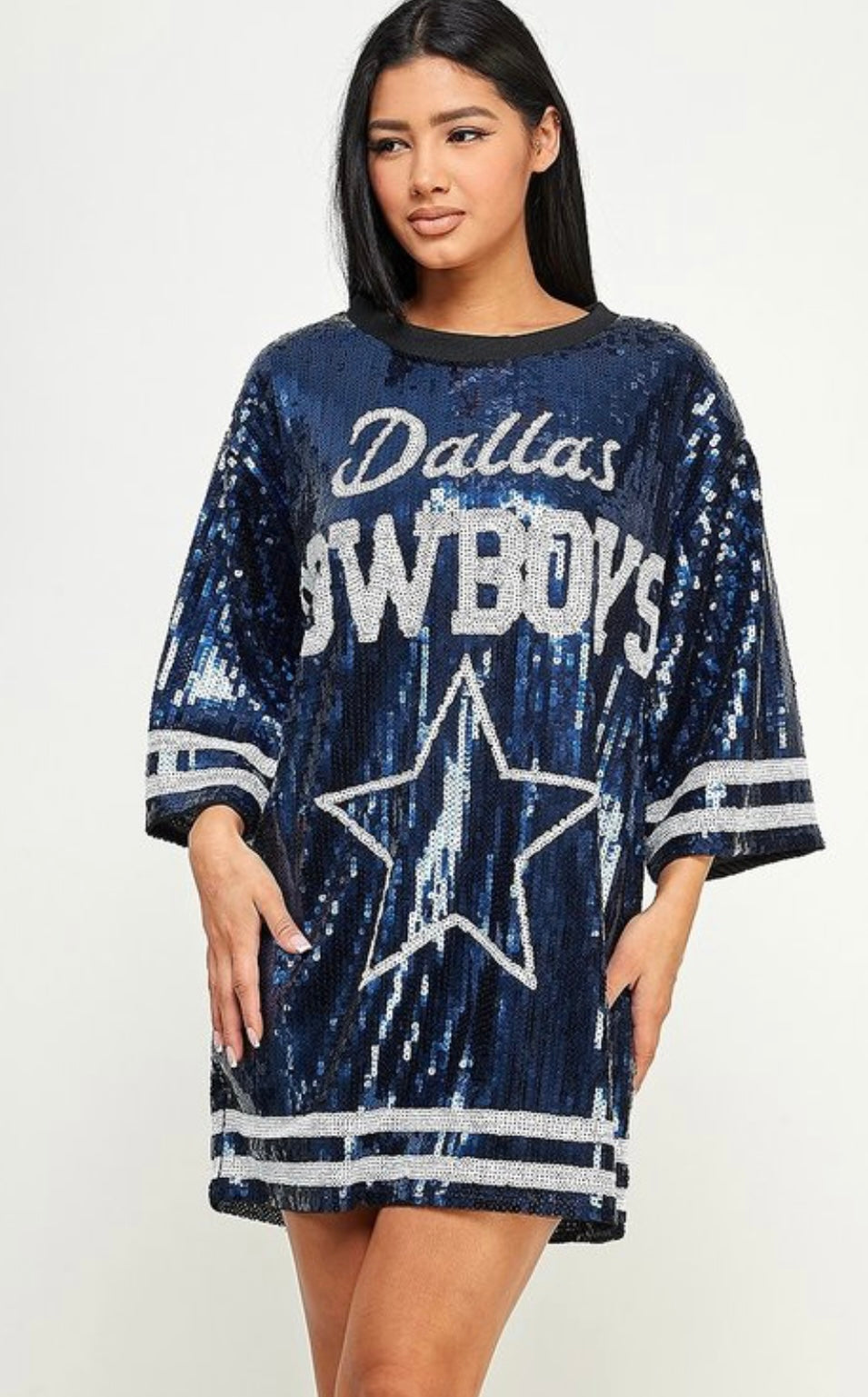 We Dem Boyz Dallas Sequins Jersey Dress/Top💙💙