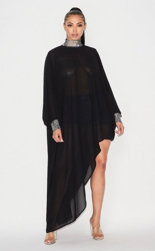 Black Beauty Asymmetrical Tunic Dress/Top