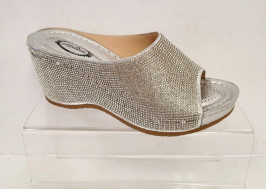 Bria Wedge Rhinestone Sandal_Size 8
