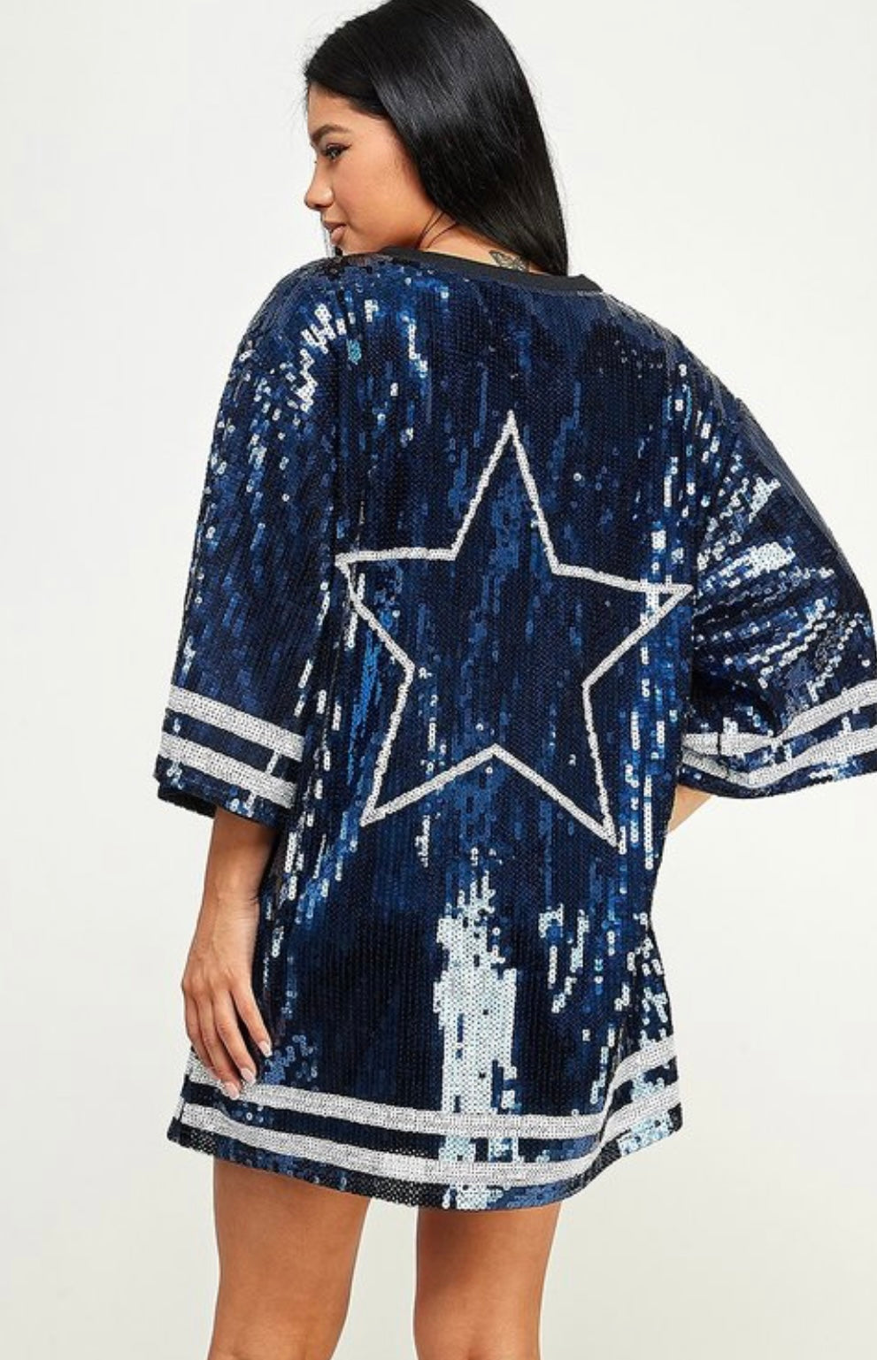 We Dem Boyz Dallas Sequins Jersey Dress/Top💙💙