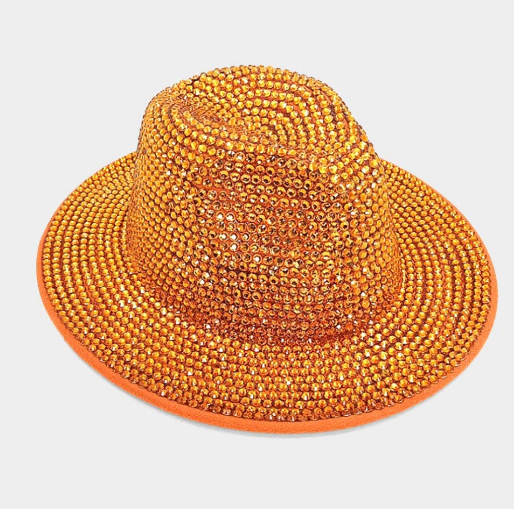 Luxury Bling Fedora w/Red Bottom