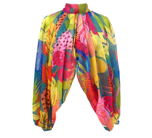 Twisting Heads Blouse (Tropical Vibe)