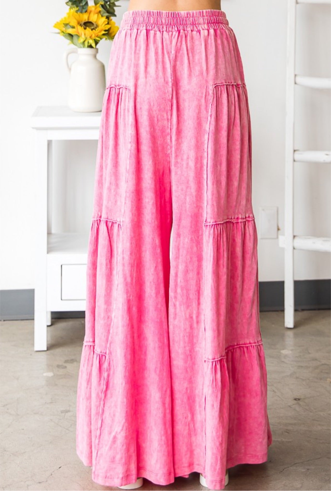 Tiered Wide Leg Pants