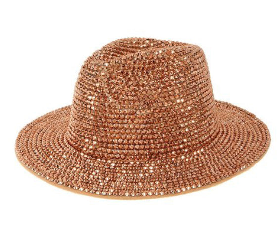 Luxury Bling Fedora w/Red Bottom