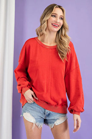 Look Back at Me Open Back Sweatshirt ( Runs Big Go Down In Size)