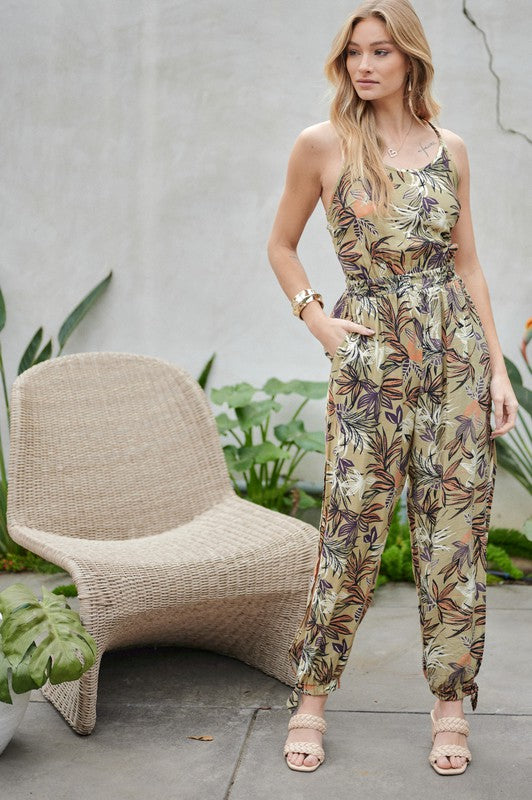 Just Chill Floral Jumpsuit