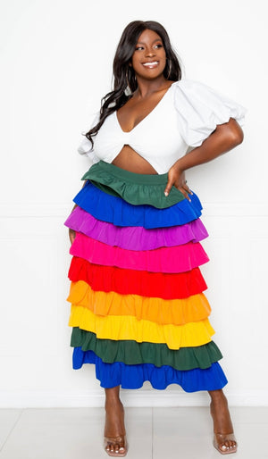 Follow the Rainbow Tier Skirt