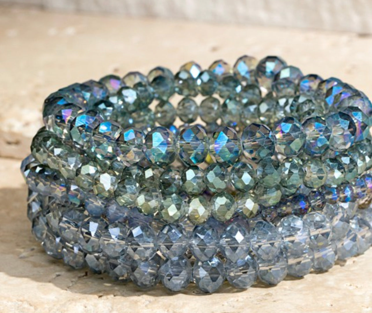 Glass Bead Stretch Bracelets