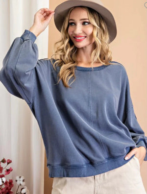 Look Back at Me Open Back Sweatshirt ( Runs Big Go Down In Size)