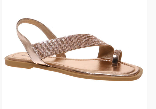 Rose Gold Rhinestone Sandal