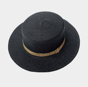Bling Band Boat Straw Hat