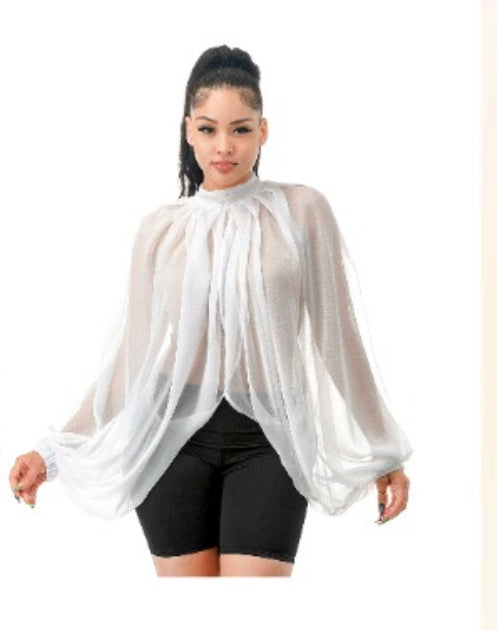 Twisting Heads Blouse (White)