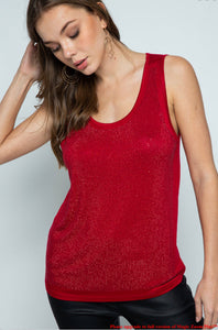 Red_TANK TOP w/Bling