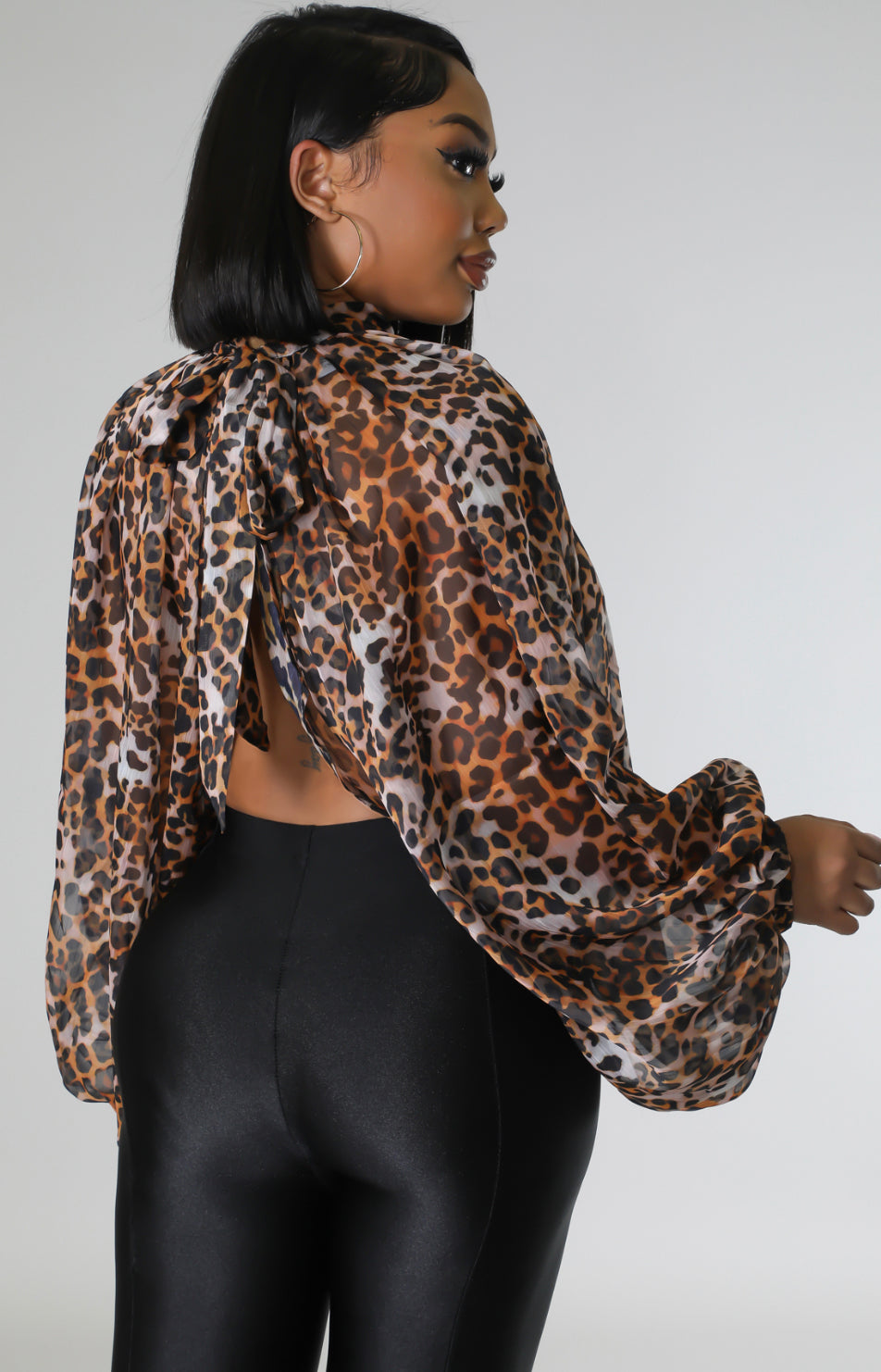 Twisting Heads Blouse (Cheetah)