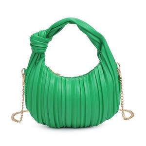 Luxor Pleated Vegan Leather Bag (Green)
