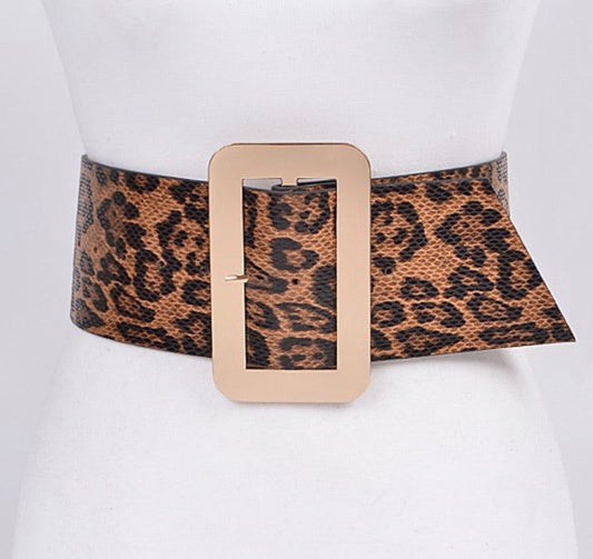 Leopard Big Buckle Belt