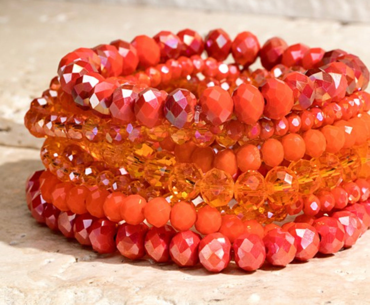 Glass Bead Stretch Bracelets