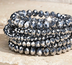 Glass Bead Stretch Bracelets