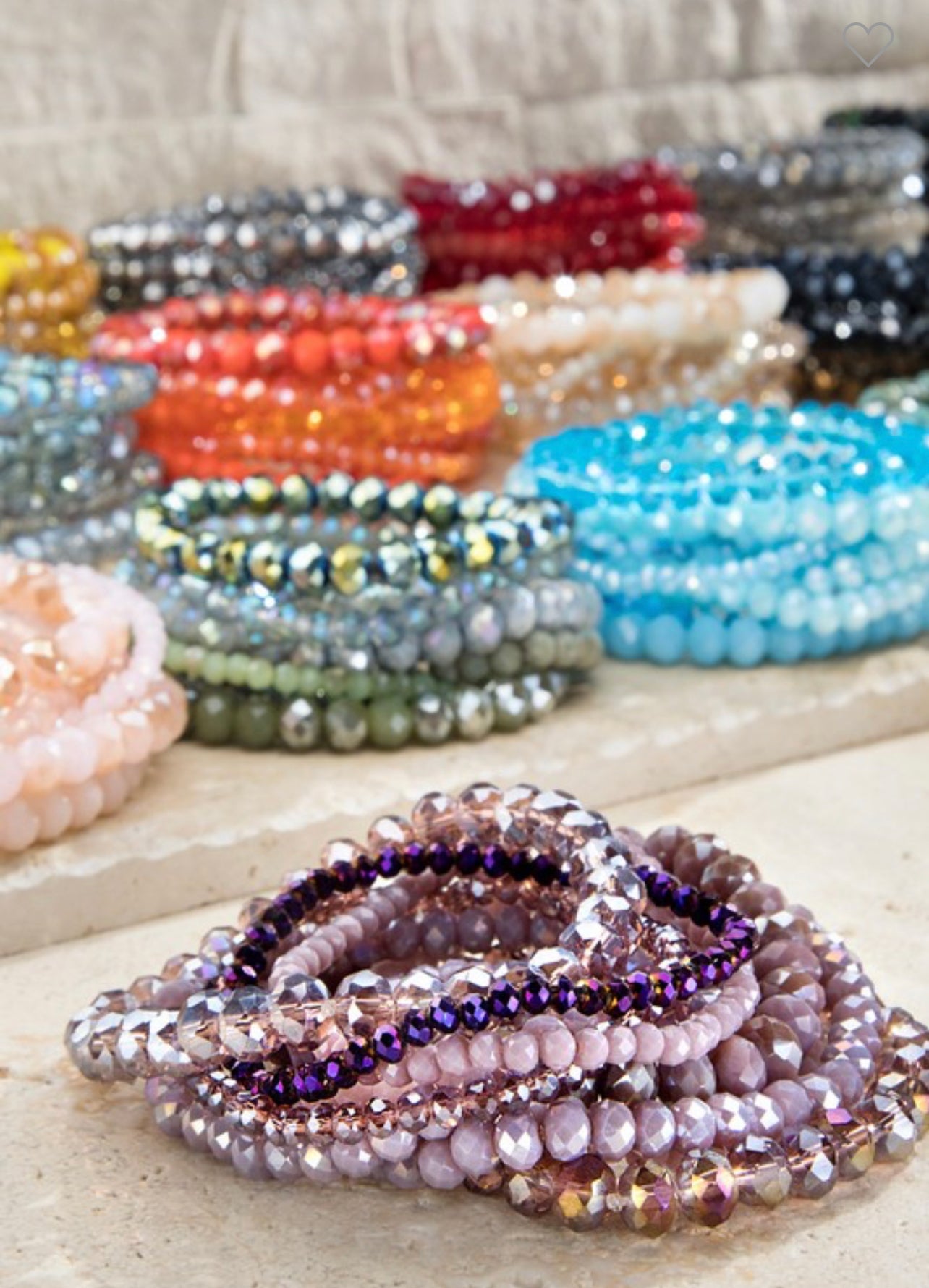 Glass Bead Stretch Bracelets