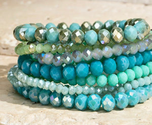 Glass Bead Stretch Bracelets