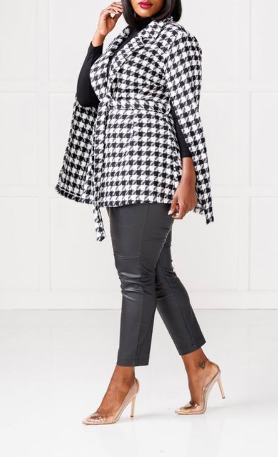 Sophisticated Lady HOUNDSTOOTH CAPELET