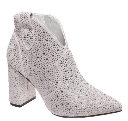 Grey Wishful Bling Bootie