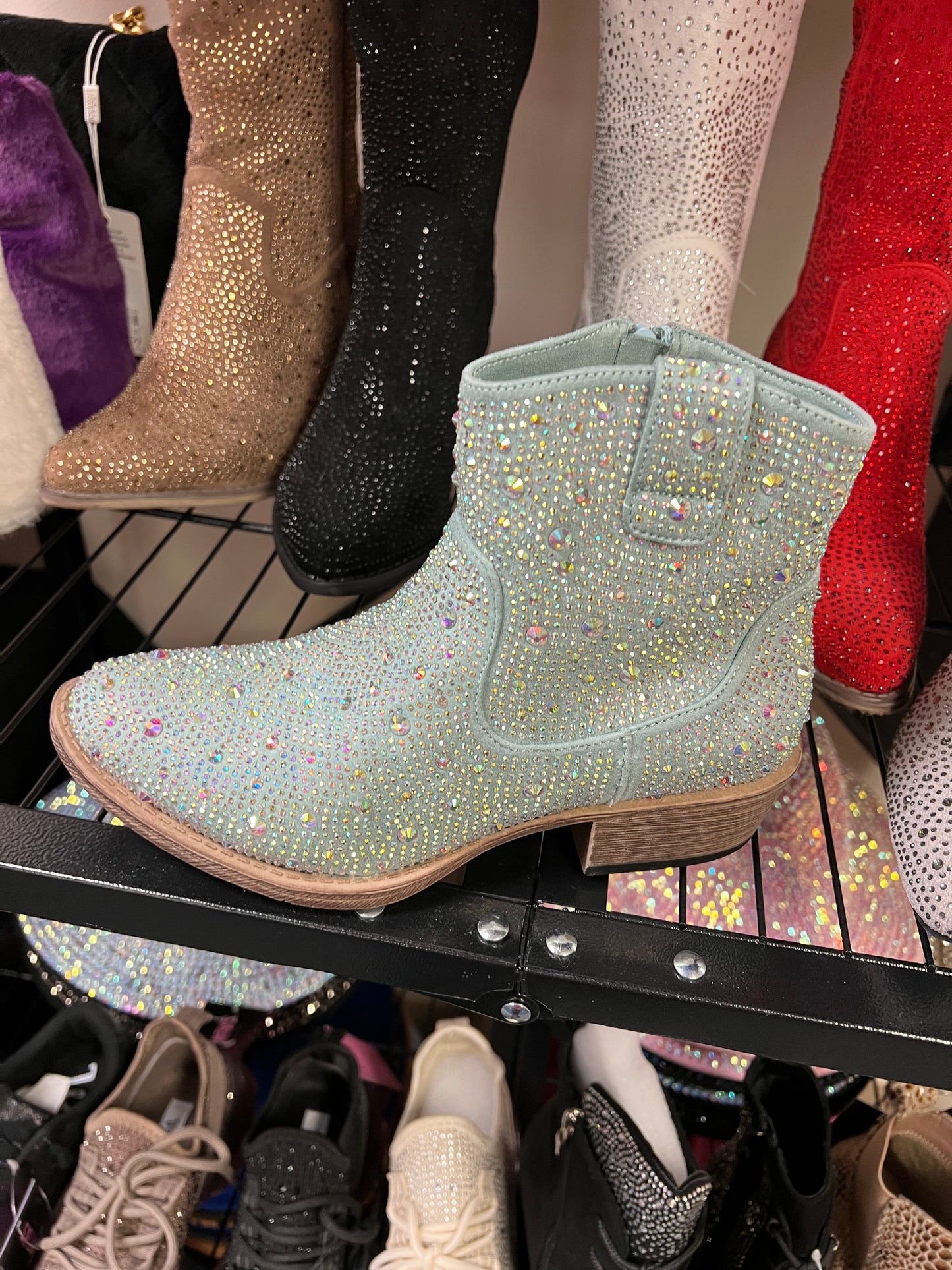 Kady Low Blue Sparkle Boot