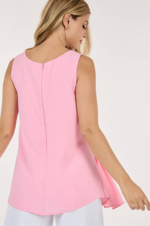 Selina Sleeveless Top (Pink)