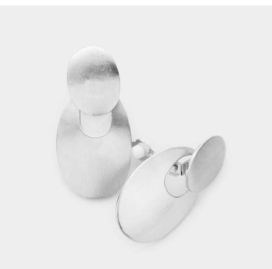 Matte Metal Clip On Earrings