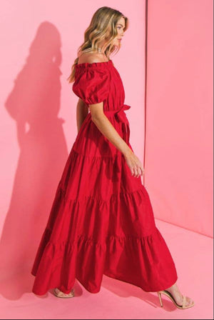 Red Diamond Maxi Dress