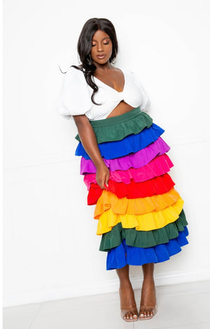 Follow the Rainbow Tier Skirt